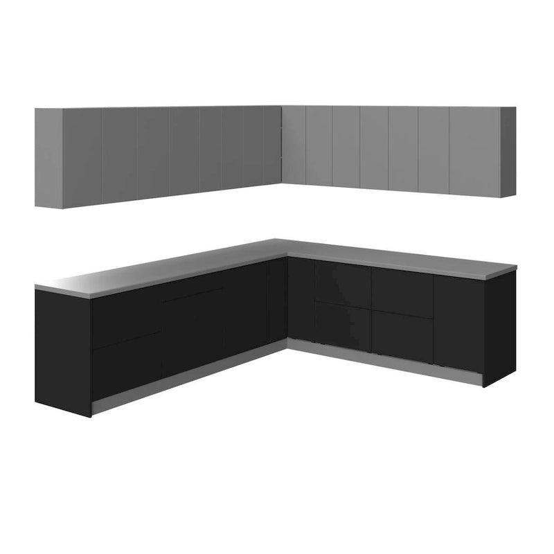 Cuisine Collection Moderne Coloris Noir Taille de base 10x8,5 Pieds de large - 102x120