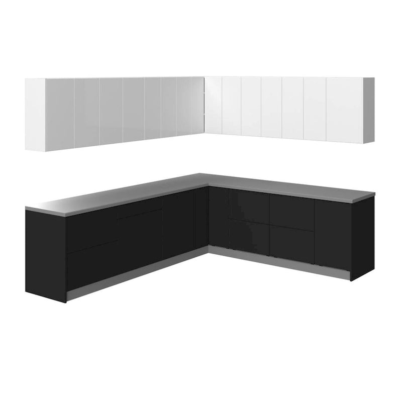 Cuisine Collection Moderne Coloris Noir Taille de base 10x8,5 Pieds de large - 102x120