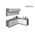 Collection Kitchen Radiance Blanc Brillant Coloris Socle Taille 9 pi de large - 108x85