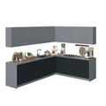 Collection culinaire de cuisine, couleur noire, base de 10 pieds de large - 94x120
