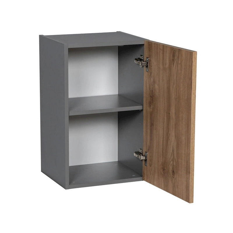 Meuble mural 21 x 24 - Une porte - Gris - 21 x 24 x 12