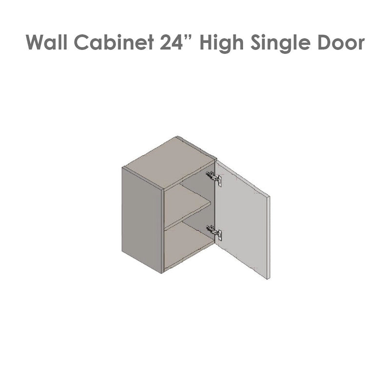 Meuble mural 21 x 24 - Une porte - Gris - 21 x 24 x 12