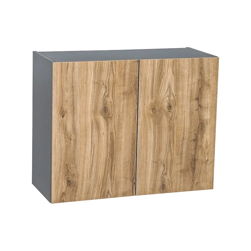 Meuble Haut Mural 24 x 24 – Double Porte – Gris - 24 x 24 x 12