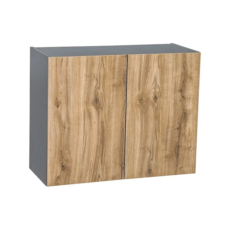 Meuble Haut Mural 24 x 24 – Double Porte – Gris - 24 x 24 x 12