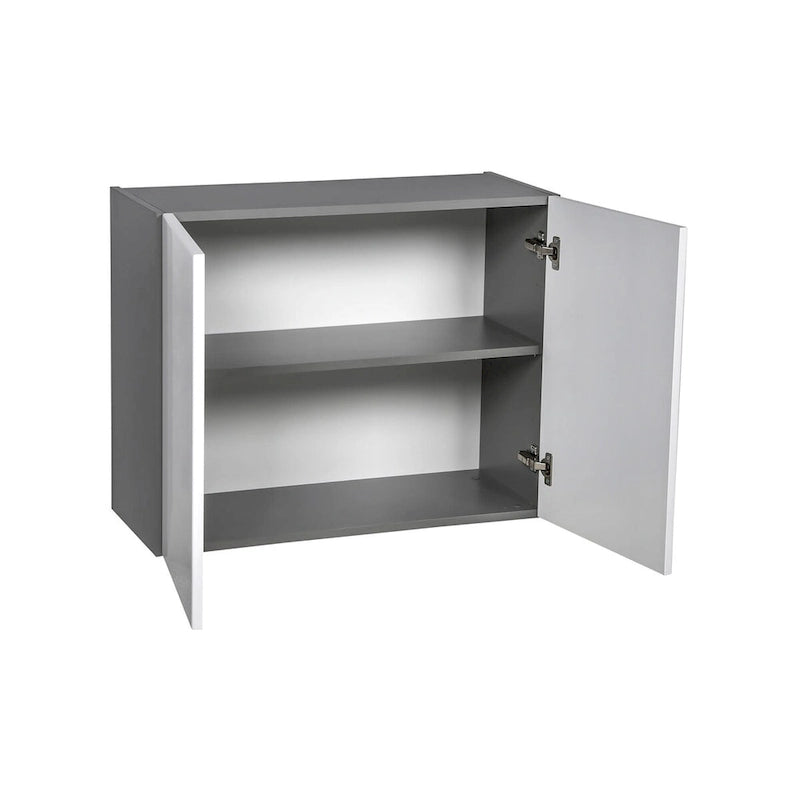 Meuble Haut Mural 24 x 24 – Double Porte – Gris - 24 x 24 x 12