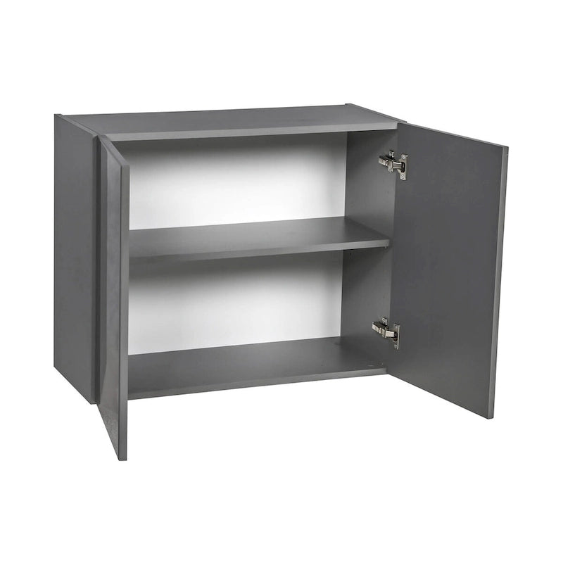 Meuble Haut Mural 24 x 24 – Double Porte – Gris - 24 x 24 x 12