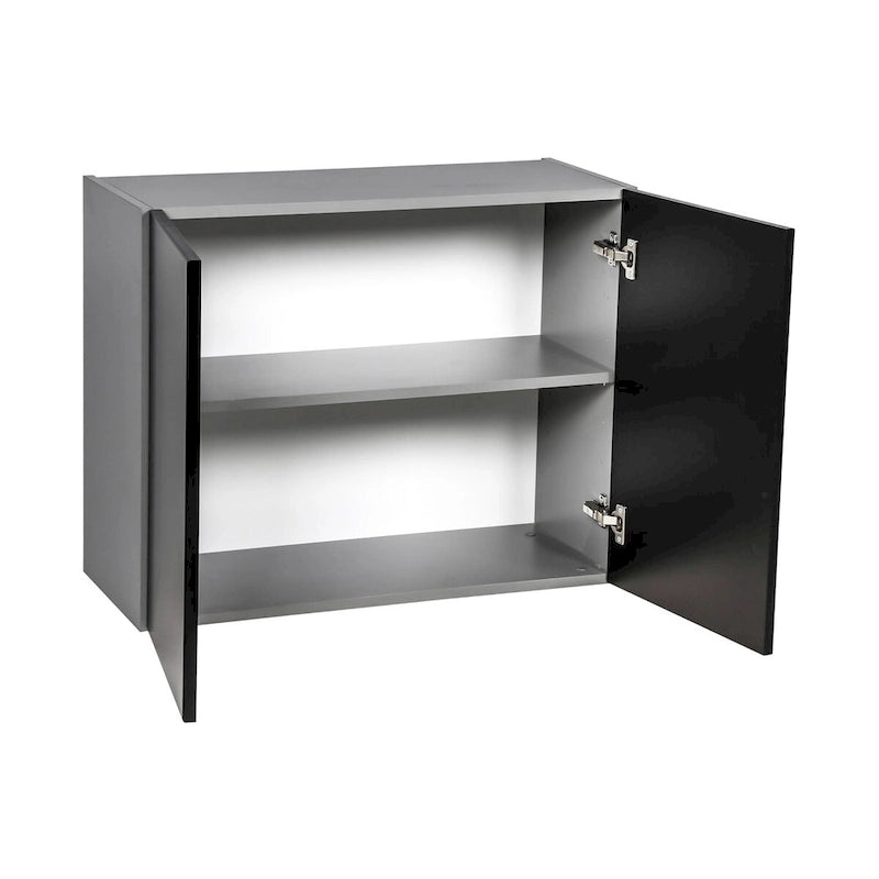 Meuble Haut Mural 24 x 24 – Double Porte – Gris - 24 x 24 x 12