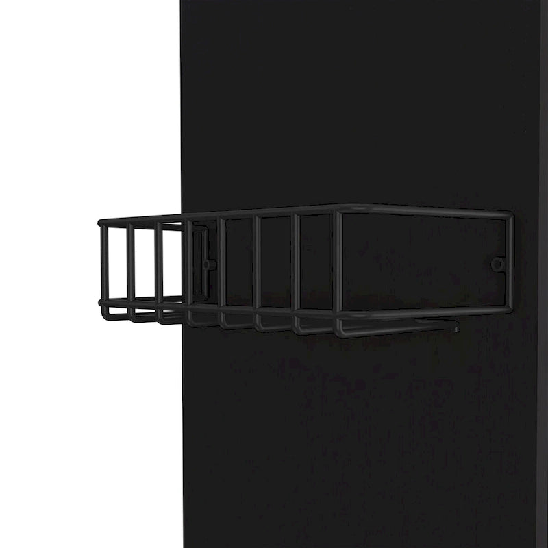 Chariot de cuisine Kryot, meuble à une porte, quatre roulettes, finition blanche, haute qualité et durable