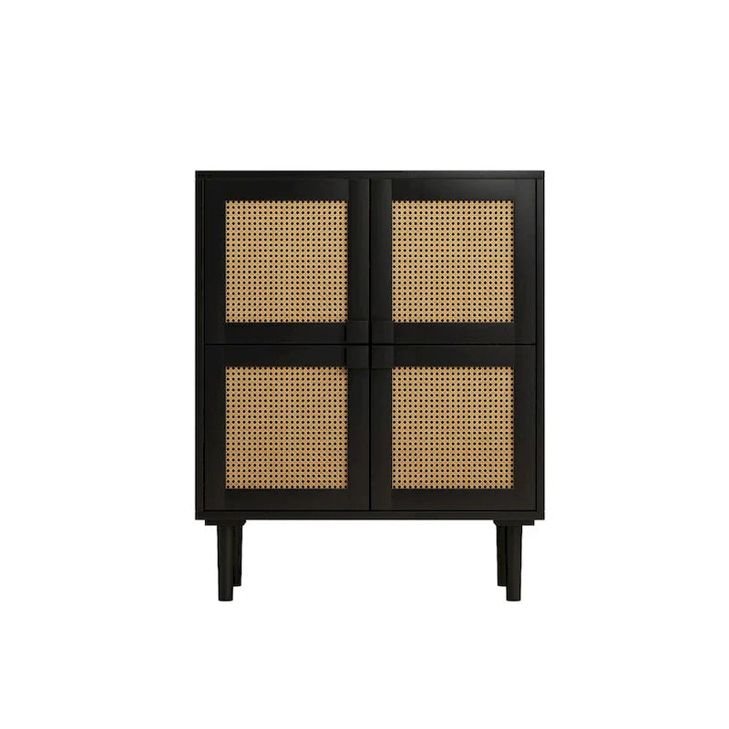 Meuble de rangement en rotin et cannage - S.O.