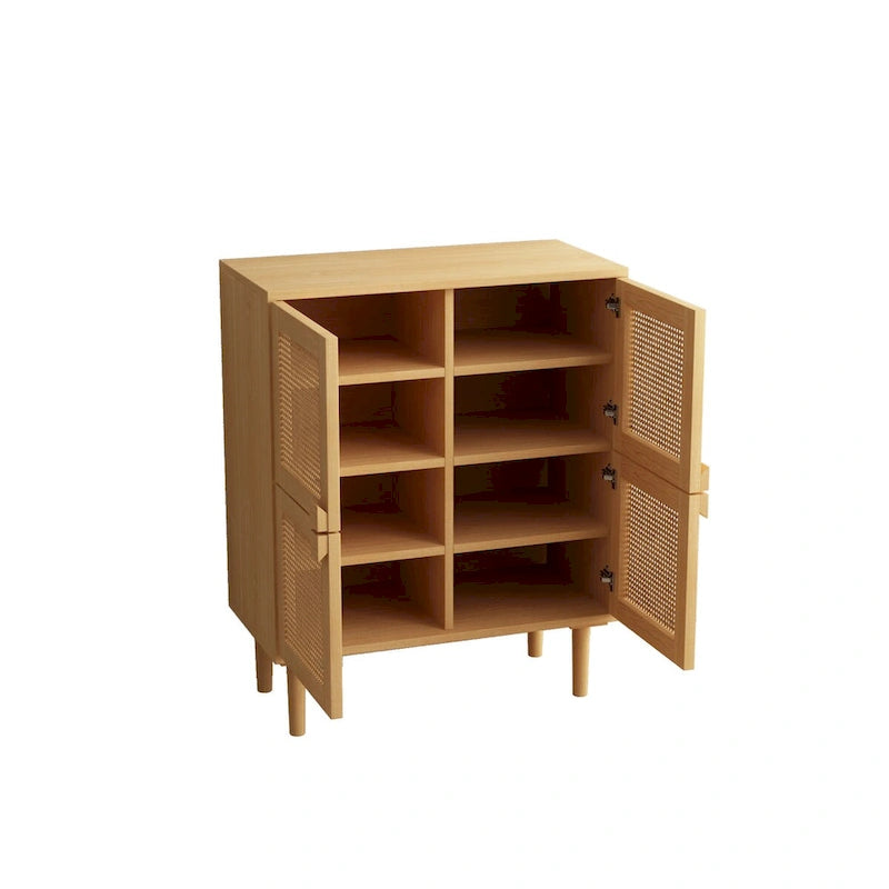 Meuble de rangement en rotin et cannage - S.O.