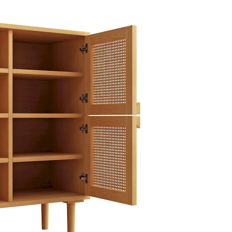 Meuble de rangement en rotin et cannage - S.O.