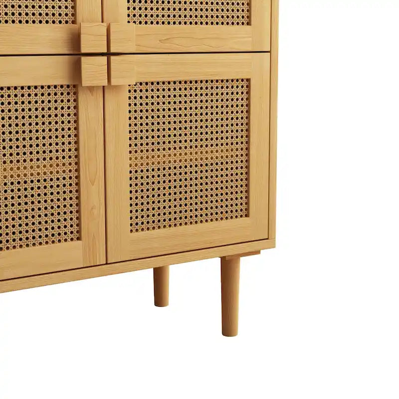 Meuble de rangement en rotin et cannage - S.O.