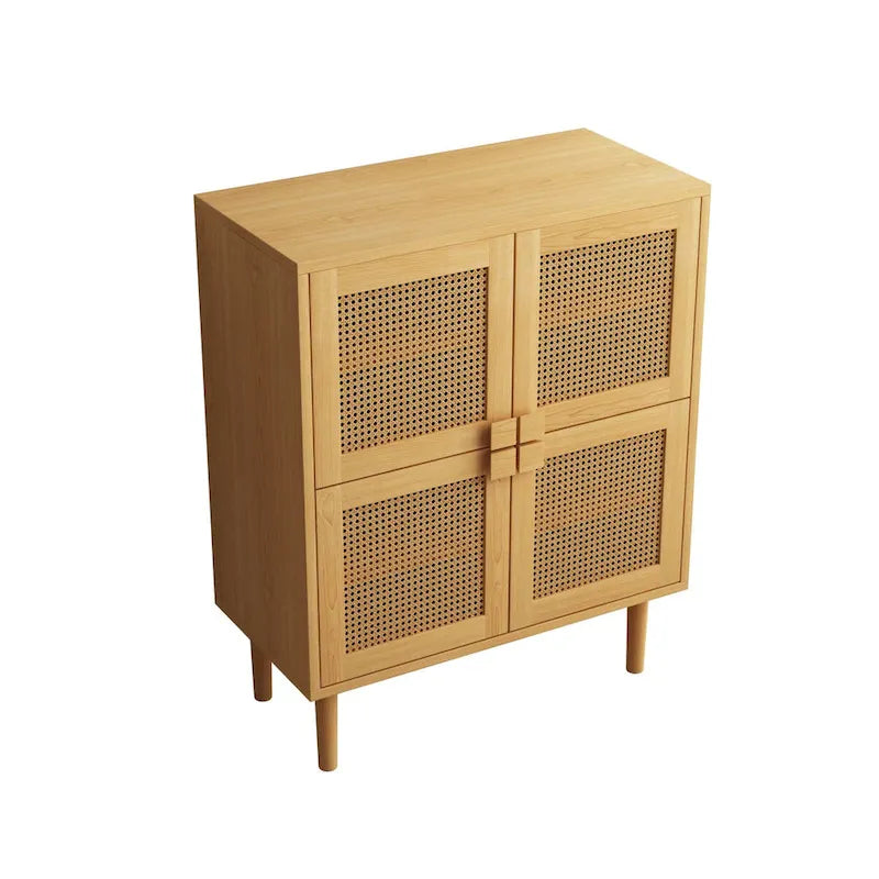 Meuble de rangement en rotin et cannage - S.O.