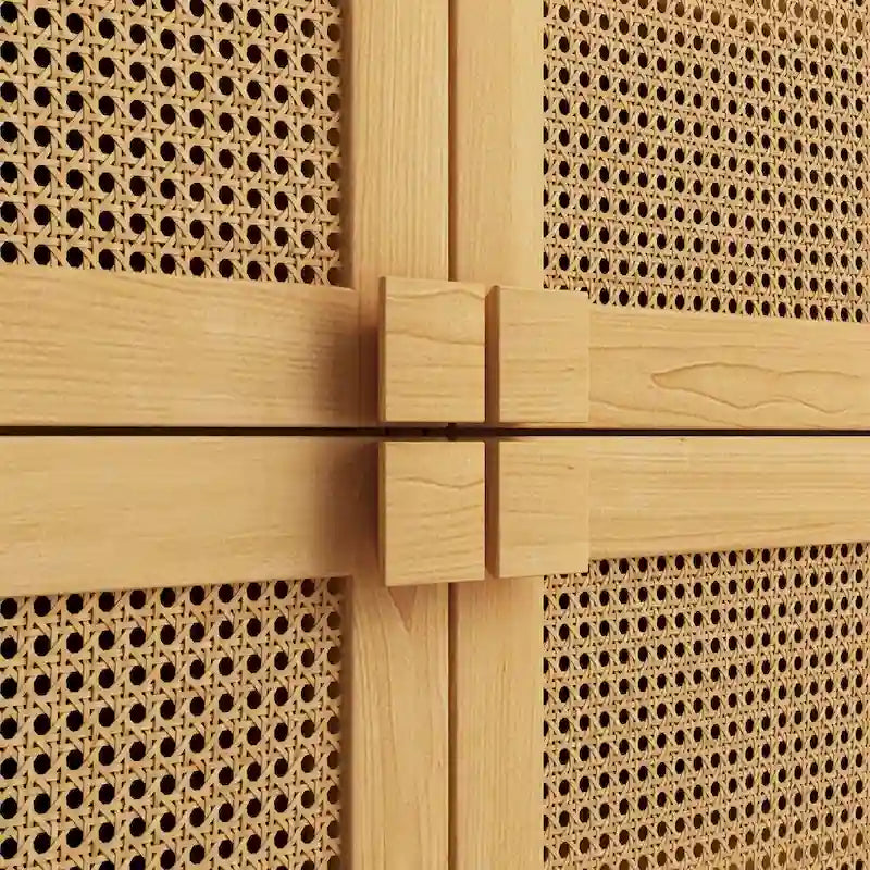 Meuble de rangement en rotin et cannage - S.O.