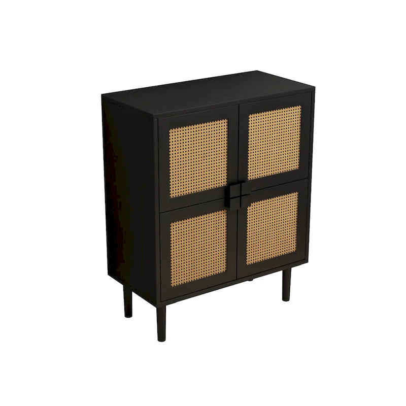Meuble de rangement en rotin et cannage - S.O.