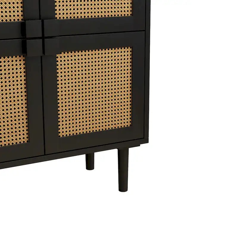 Meuble de rangement en rotin et cannage - S.O.