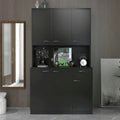 Armoire haute et meuble de cuisine de 179,90 cm, avec 6 portes, 1 étagère ouverte et 1 tiroir pour chambre à coucher