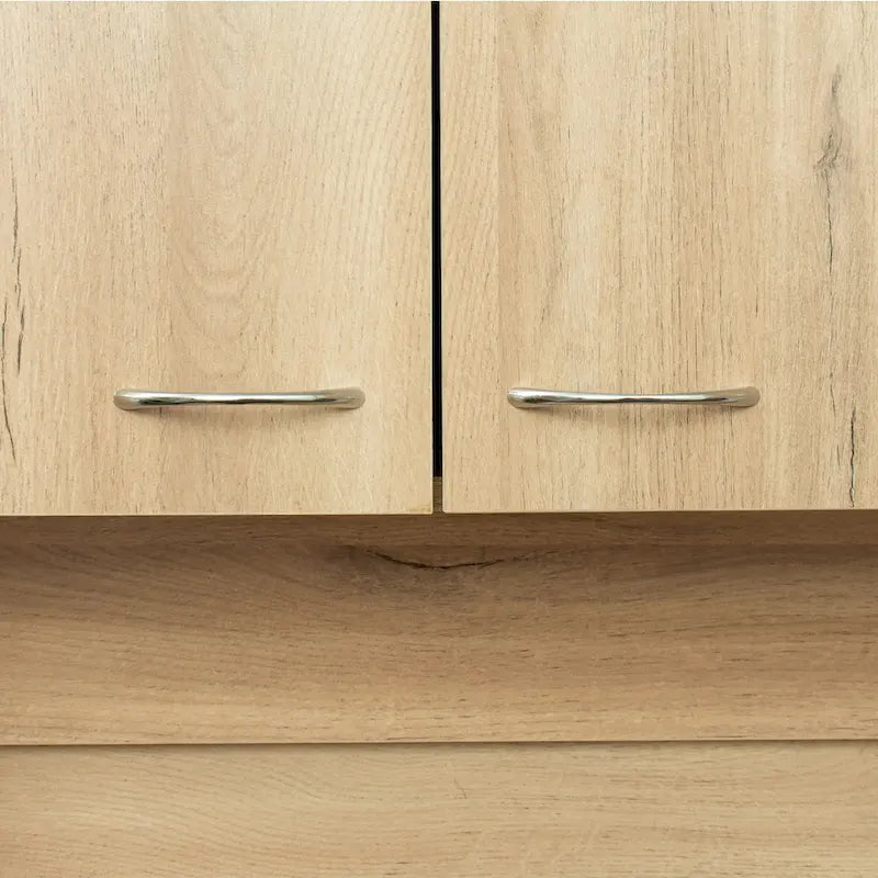 Armoire haute et meuble de cuisine de 179,90 cm, avec 6 portes, 1 étagère ouverte et 1 tiroir pour chambre à coucher