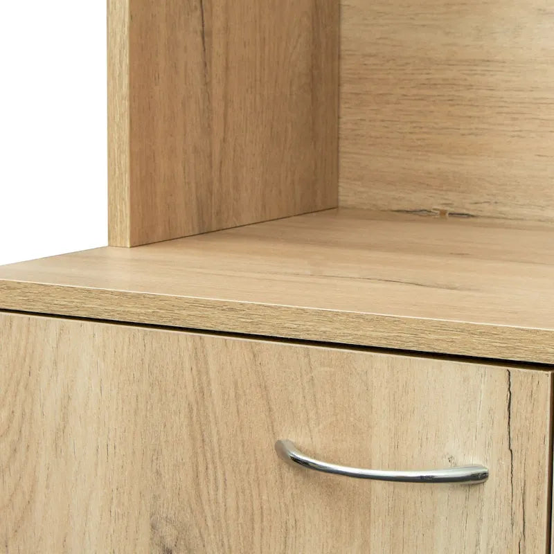 Armoire haute et meuble de cuisine de 179,90 cm, avec 6 portes, 1 étagère ouverte et 1 tiroir pour chambre à coucher
