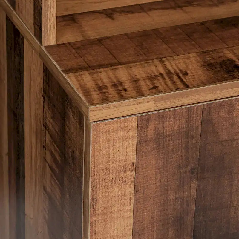 Armoire haute et meuble de cuisine de 179,90 cm, avec 6 portes, 1 étagère ouverte et 1 tiroir pour chambre à coucher