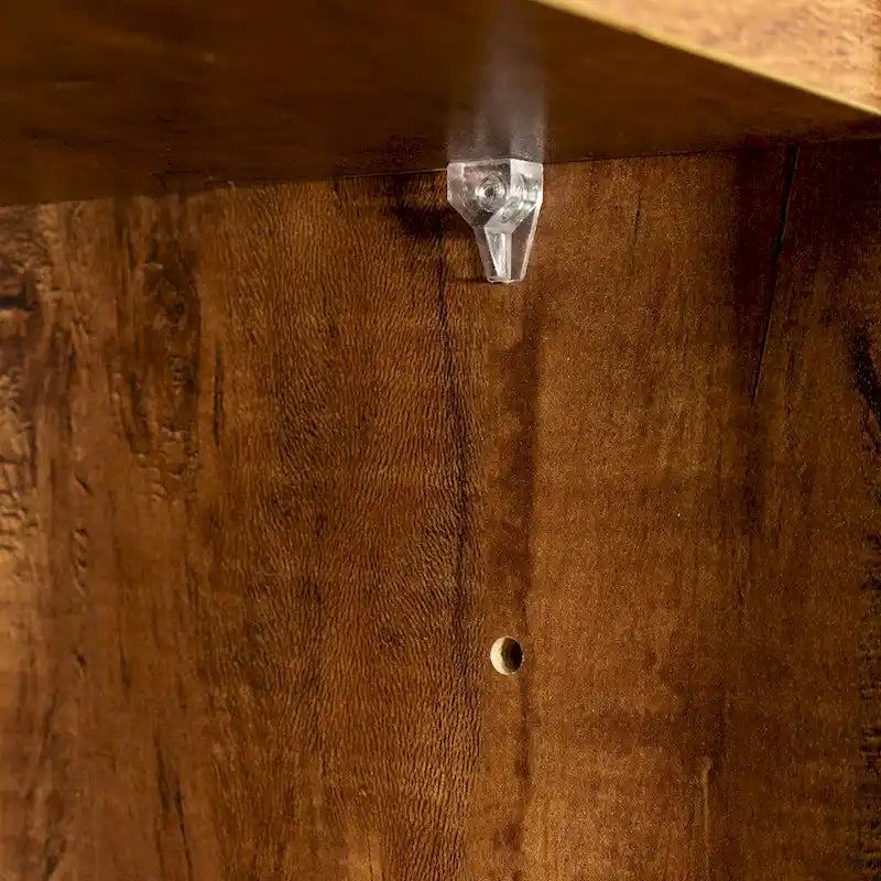 Armoire haute et meuble de cuisine de 179,90 cm, avec 6 portes, 1 étagère ouverte et 1 tiroir pour chambre à coucher