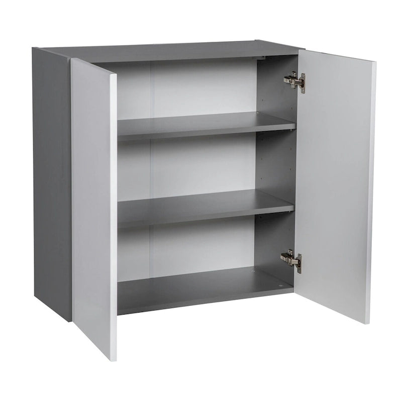 Armoire murale 30 x 30 - Double porte - Gris - 30 x 30 x 12