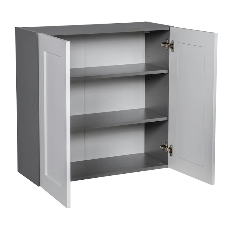 Armoire murale 30 x 30 - Double porte - Gris - 30 x 30 x 12
