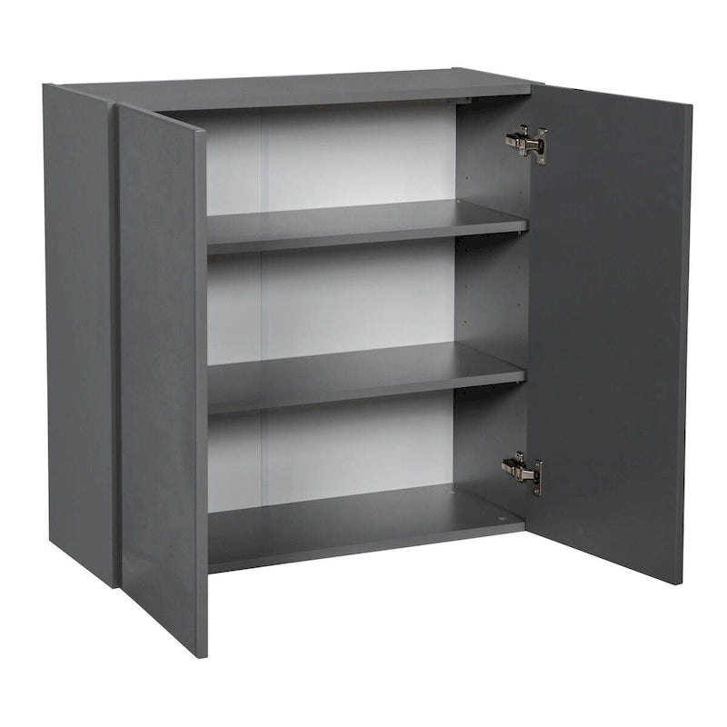 Armoire murale 30 x 30 - Double porte - Gris - 30 x 30 x 12
