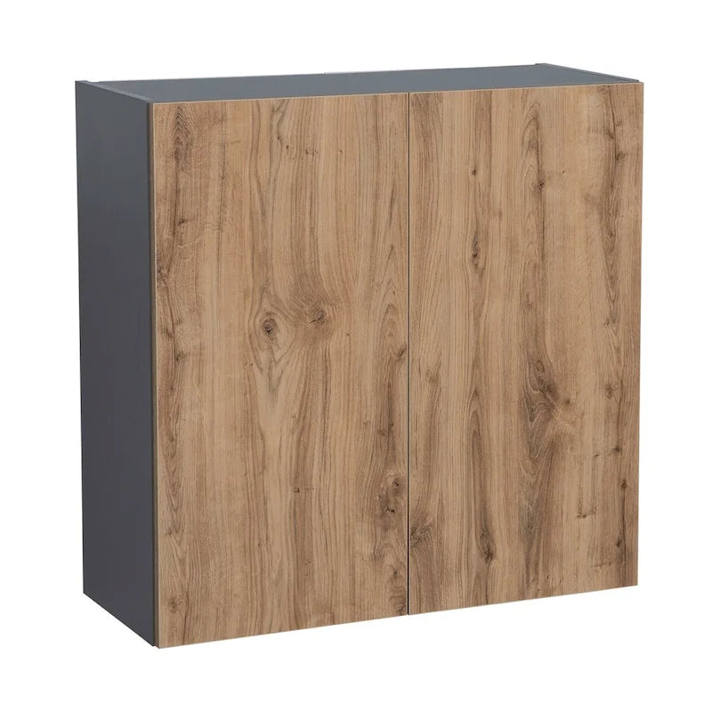 Armoire murale 30 x 30 - Double porte - Gris - 30 x 30 x 12