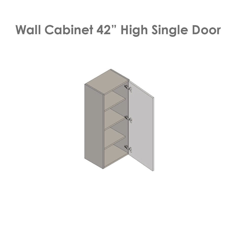 Meuble haut 21 x 42 - Porte unique - Gris - 21 x 42 x 12