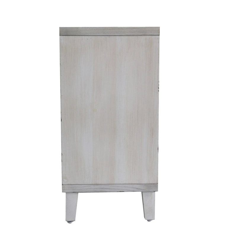 Meuble d'appoint 4 portes persiennes en bois Meuble de rangement Bahut Buffet - S/O