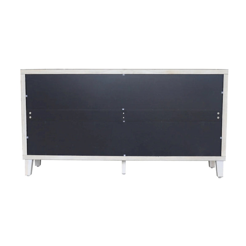Meuble d'appoint 4 portes persiennes en bois Meuble de rangement Bahut Buffet - S/O