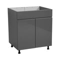 30 Meubles bas sous évier - Gris - Double porte haute - 30 x 34 1/2 x 23 3/8