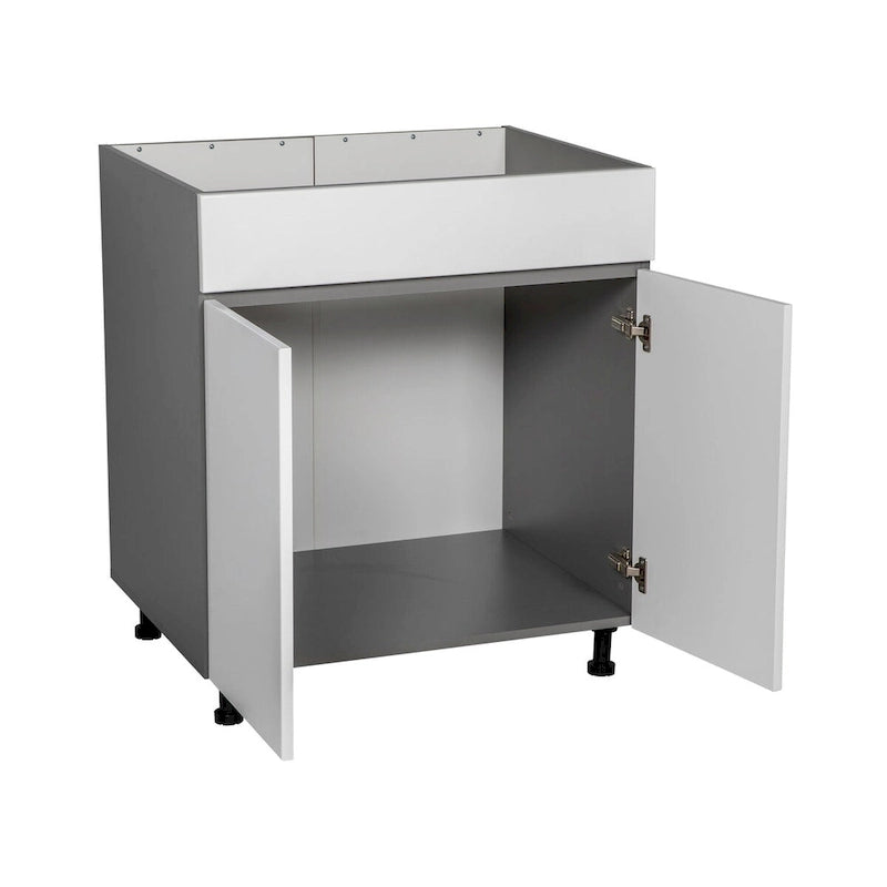 30 Meubles bas sous évier - Gris - Double porte haute - 30 x 34 1/2 x 23 3/8
