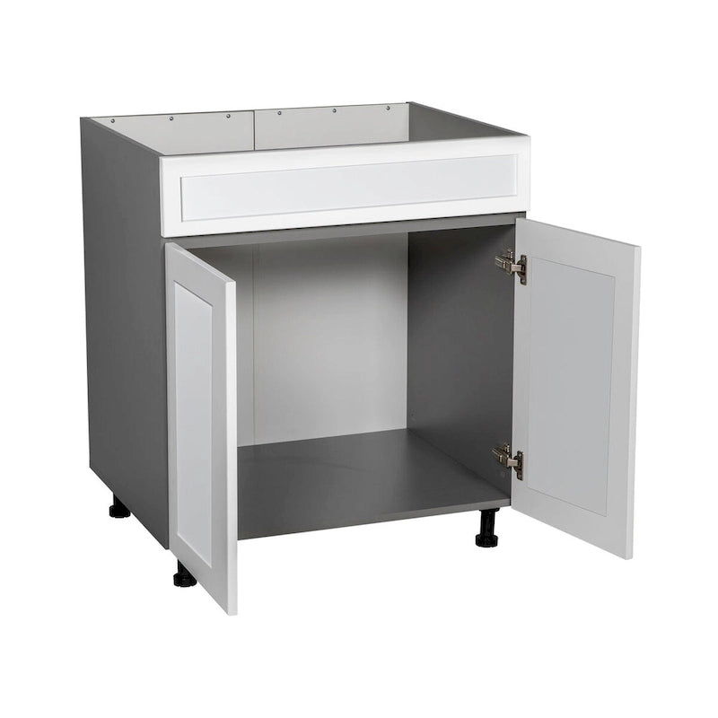30 Meubles bas sous évier - Gris - Double porte haute - 30 x 34 1/2 x 23 3/8