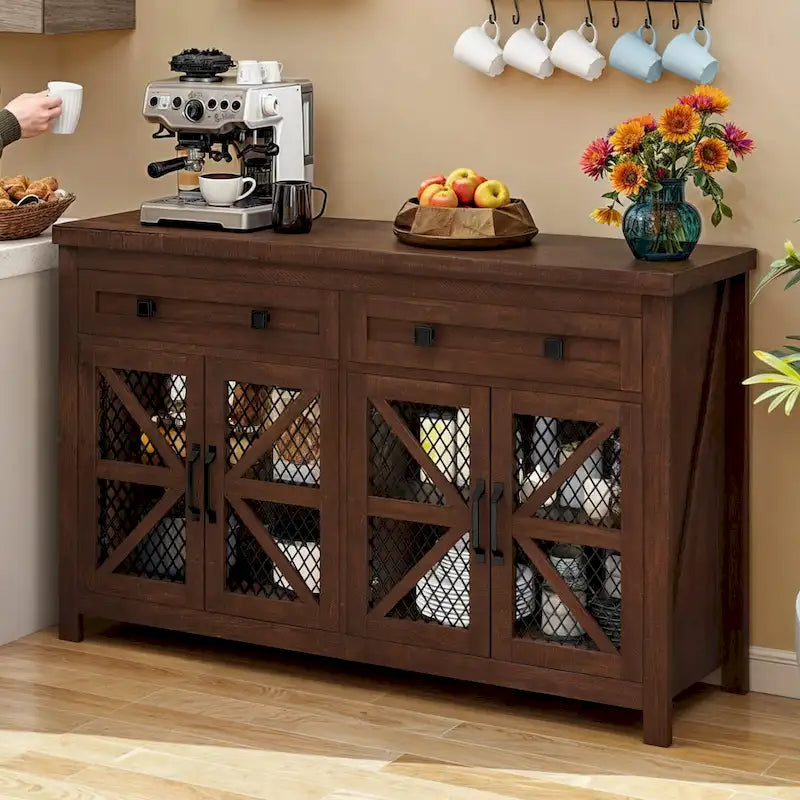 Moasis 55 Buffet de ferme avec rangement, meuble de bar à café