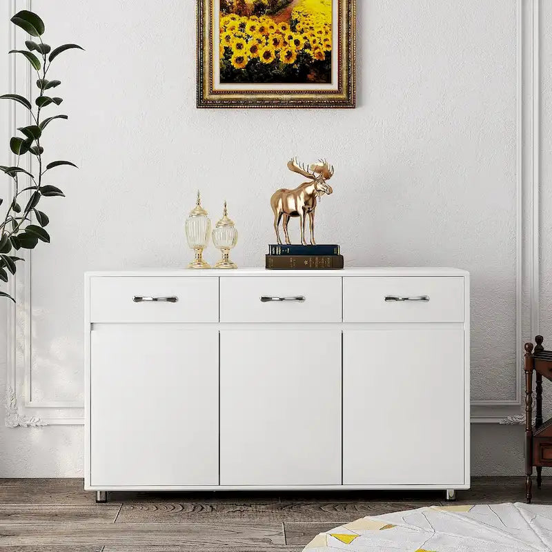 Meuble Buffet avec 3 Portes et 3 Tiroirs pour Salon
