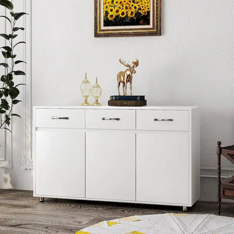 Meuble Buffet avec 3 Portes et 3 Tiroirs pour Salon