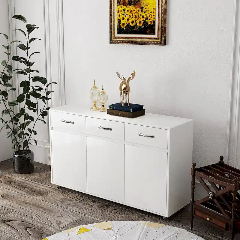 Meuble Buffet avec 3 Portes et 3 Tiroirs pour Salon