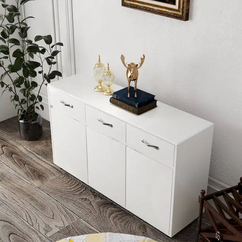 Meuble Buffet avec 3 Portes et 3 Tiroirs pour Salon
