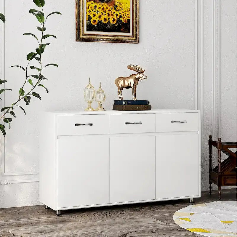 Meuble Buffet avec 3 Portes et 3 Tiroirs pour Salon