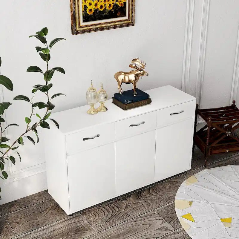 Meuble Buffet avec 3 Portes et 3 Tiroirs pour Salon