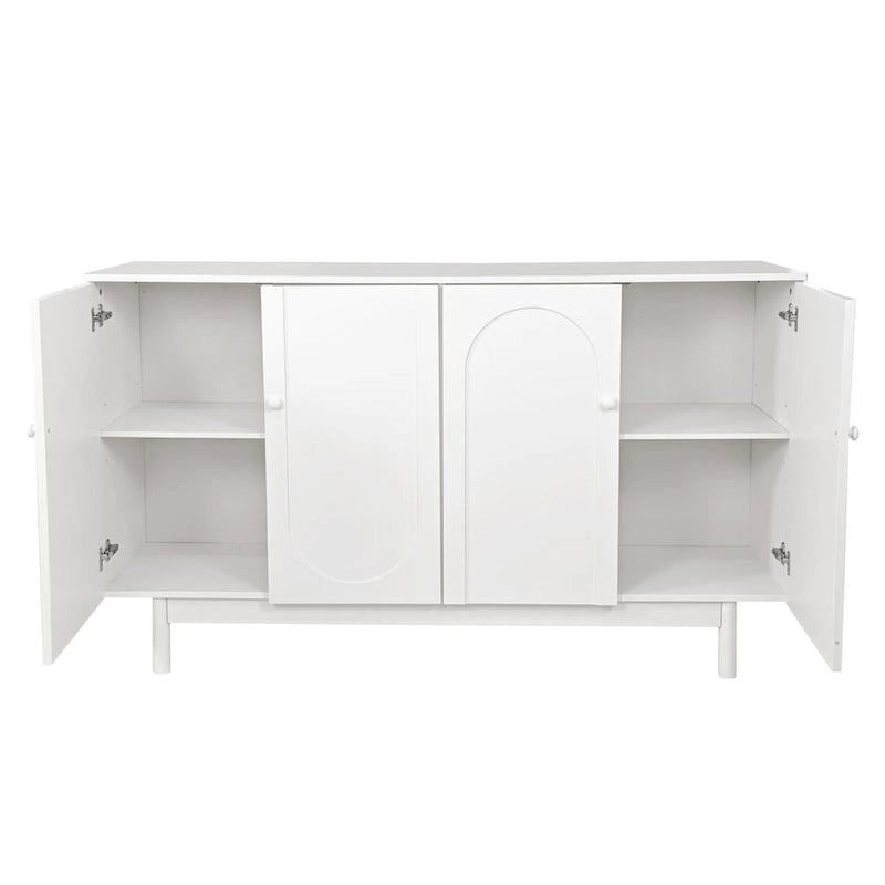 Meuble de rangement 4 portes Intaglio avec pieds en pin