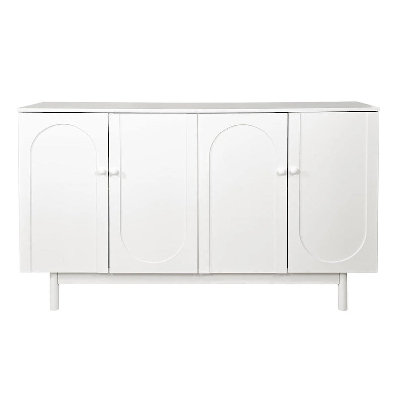 Meuble de rangement 4 portes Intaglio avec pieds en pin