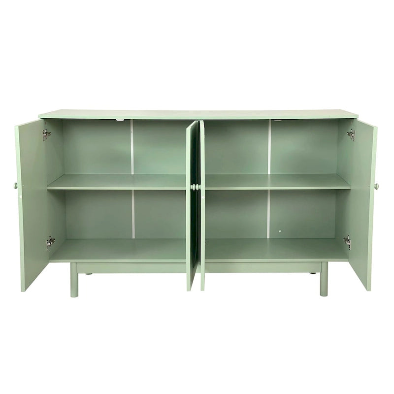 Meuble de rangement 4 portes Intaglio avec pieds en pin