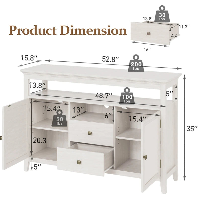52.8 Meuble de bar en rotin naturel