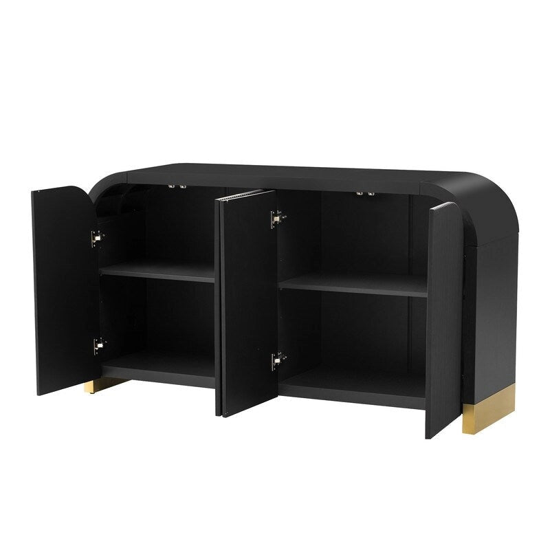 Armoire 4 portes de 59,8 po de largeur avec étagères réglables - S/O