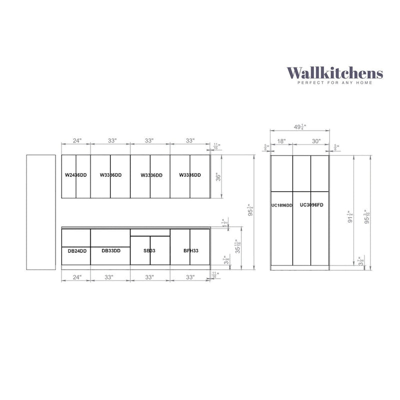 Collection Cuisine Oasis Couleur Blanc Mat Taille de la base 3,05 m de large - 123x50