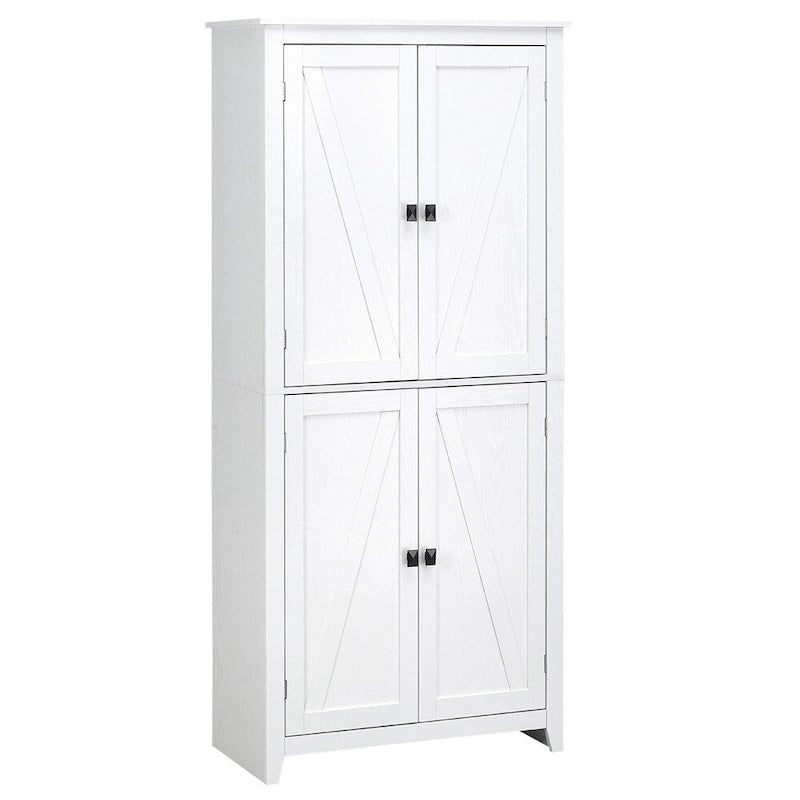 Meuble de Rangement de Cuisine Autoportant avec Portes et Étagères Réglables - S/O