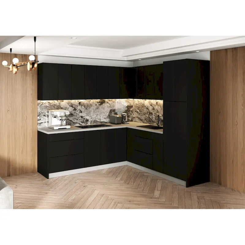 Collection Cuisine Urbaine Couleur Noire Taille de Base 8x8 pieds de large - 96x96